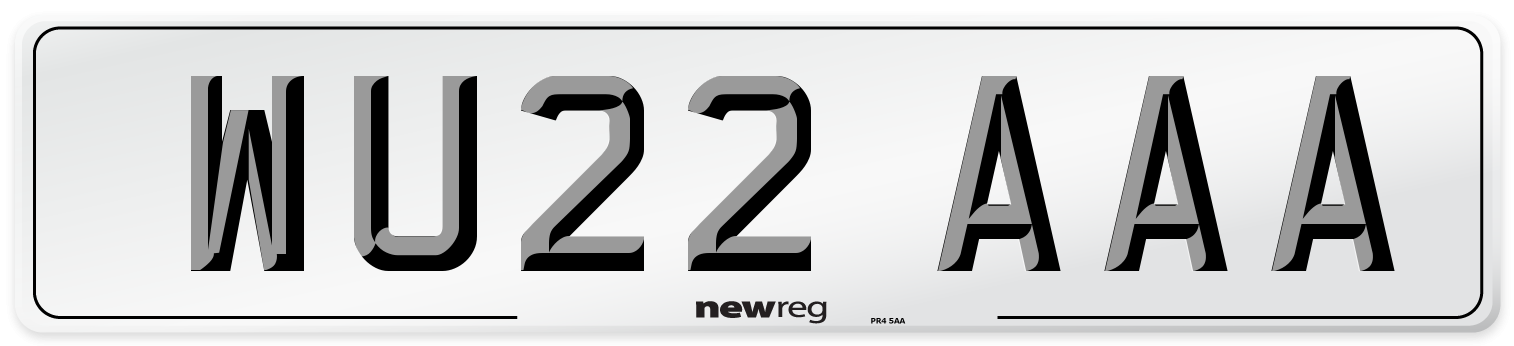 WU22 AAA Number Plate from New Reg